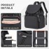 BPM2610 - Miss Lulu Lightweight Nylon Drawstring Backpack – Casual Daily Rucksack with 13 Inch Laptop Sleeve for Travel & Commute - Black