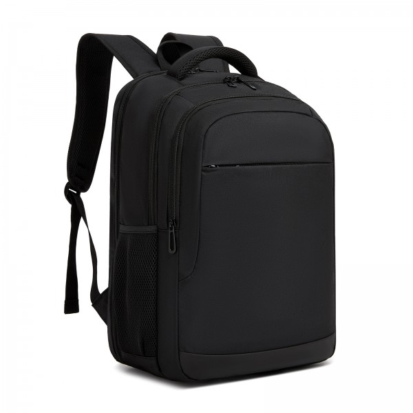BPN2607 - Trendy Laptop Backpack,Soft Padded,Practical,Organized Storage,Lightweight 15.6" Notebook Bag for Work, School & Travel - Black