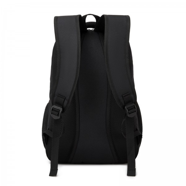 BPN2607 - Trendy Laptop Backpack,Soft Padded,Practical,Organized Storage,Lightweight 15.6" Notebook Bag for Work, School & Travel - Black