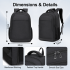 BPN2607 - Trendy Laptop Backpack,Soft Padded,Practical,Organized Storage,Lightweight 15.6" Notebook Bag for Work, School & Travel - Black
