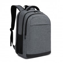 BPN2607 - Trendy Laptop Backpack,Soft Padded,Practical,Organized Storage,Lightweight 15.6" Notebook Bag for Work, School & Travel - Grey