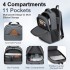 BPN2607 - Trendy Laptop Backpack,Soft Padded,Practical,Organized Storage,Lightweight 15.6" Notebook Bag for Work, School & Travel - Grey
