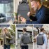 BPN2607 - Trendy Laptop Backpack,Soft Padded,Practical,Organized Storage,Lightweight 15.6" Notebook Bag for Work, School & Travel - Grey