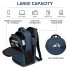 BPN2607 - Trendy Laptop Backpack,Soft Padded,Practical,Organized Storage,Lightweight 15.6" Notebook Bag for Work, School & Travel - Navy