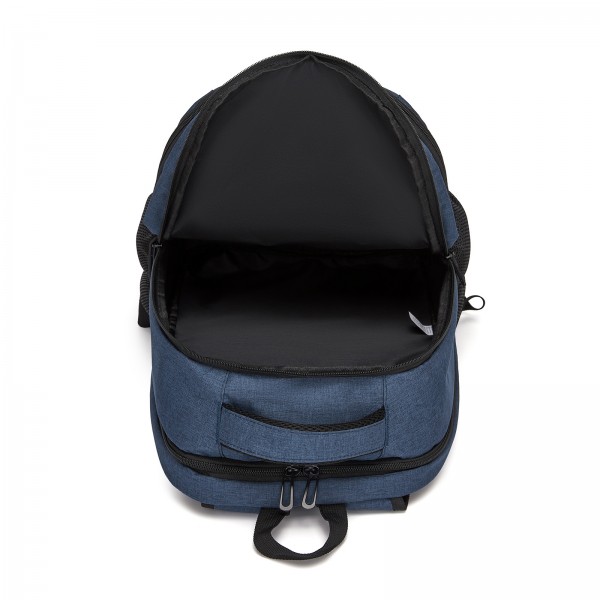 BPN2607 - Trendy Laptop Backpack,Soft Padded,Practical,Organized Storage,Lightweight 15.6" Notebook Bag for Work, School & Travel - Navy