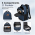 BPN2607 - Trendy Laptop Backpack,Soft Padded,Practical,Organized Storage,Lightweight 15.6" Notebook Bag for Work, School & Travel - Navy
