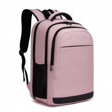 BPN2607 - Trendy Laptop Backpack,Soft Padded,Practical,Organized Storage,Lightweight 15.6" Notebook Bag for Work, School & Travel - Pink