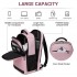 BPN2607 - Trendy Laptop Backpack,Soft Padded,Practical,Organized Storage,Lightweight 15.6" Notebook Bag for Work, School & Travel - Pink