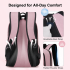 BPN2607 - Trendy Laptop Backpack,Soft Padded,Practical,Organized Storage,Lightweight 15.6" Notebook Bag for Work, School & Travel - Pink