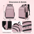 BPN2607 - Trendy Laptop Backpack,Soft Padded,Practical,Organized Storage,Lightweight 15.6" Notebook Bag for Work, School & Travel - Pink