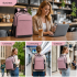 BPN2607 - Trendy Laptop Backpack,Soft Padded,Practical,Organized Storage,Lightweight 15.6" Notebook Bag for Work, School & Travel - Pink