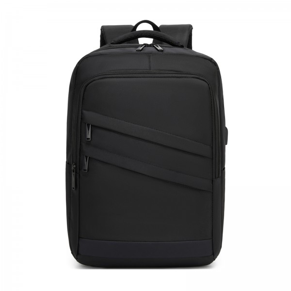 BPS2603 - Premium Laptop Backpack, 15.6 Inch USB Charging Backpack with Padded Laptop Sleeve, Ideal for Work and Commuting - Black