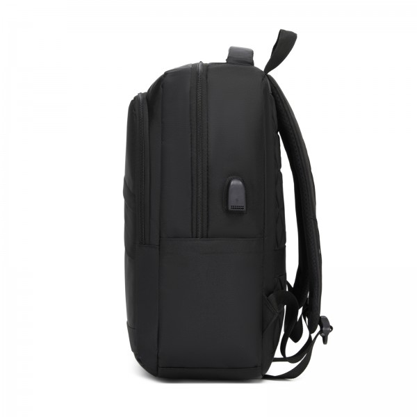 BPS2603 - Premium Laptop Backpack, 15.6 Inch USB Charging Backpack with Padded Laptop Sleeve, Ideal for Work and Commuting - Black