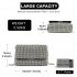 CLS2625 - Rhinestone Clutch Bag, Detachable Metal Chain Evening Bag,  Synthetic Diamond Crossbody Shoulder Handbag for Wedding Party Prom - Silver