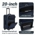 KSN2586 - 3‑teiliges Weichgepäck-Set 20 Zoll mit Kabinen-Schultertasche & Kulturbeutel, leichtes Handgepäck-Reiseset - Marineblau