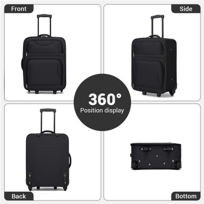 KSN2586 - 3 Piece 20 Inch Soft-shell Luggage Set with Cabin