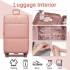 KSN2593 - 3‑teiliges erweiterbares Weichschalen-Kofferset 20/26/30 Zoll, leichte Koffer mit lautlosen Rädern und übersichtlichem Innenraum für Reisen - Rosa