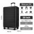 KSN2691 - 28 Zoll großer Reisegepäckkoffer, hochwertiger ABS-Hartschalenkoffer mit 360° lautlosen Rädern und sicherem Zahlenschloss - Schwarz