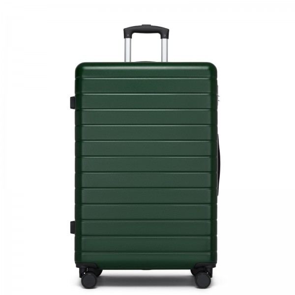 KSN2691 - 28 Zoll großer Reisegepäckkoffer, hochwertiger ABS-Hartschalenkoffer mit 360° lautlosen Rädern und sicherem Zahlenschloss - Grün