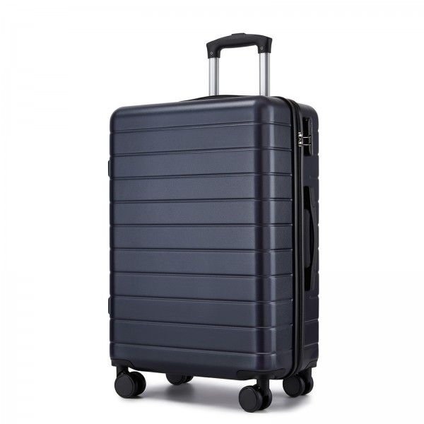 KSN2691 - 24 Zoll Reisegepäckkoffer, robuster ABS-Hartschalenkoffer mit 360° lautlosen Rollen und sicherem Zahlenschloss - Marineblau