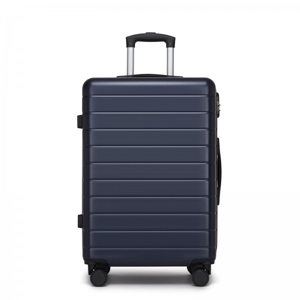 KSN2691 - 24 Zoll Reisegepäckkoffer, robuster ABS-Hartschalenkoffer mit 360° lautlosen Rollen und sicherem Zahlenschloss - Marineblau