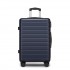KSN2691 - 24 Zoll Reisegepäckkoffer, robuster ABS-Hartschalenkoffer mit 360° lautlosen Rollen und sicherem Zahlenschloss - Marineblau
