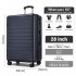 KSN2691 - 28 Zoll großer Reisegepäckkoffer, hochwertiger ABS-Hartschalenkoffer mit 360° lautlosen Rädern und sicherem Zahlenschloss - Marineblau