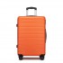 KSN2691 - 24 Zoll Reisegepäckkoffer, robuster ABS-Hartschalenkoffer mit 360° lautlosen Rollen und sicherem Zahlenschloss - Orange