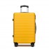 KSN2691 - 24 Zoll Reisegepäckkoffer, robuster ABS-Hartschalenkoffer mit 360° lautlosen Rollen und sicherem Zahlenschloss - Gelb