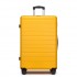 KSN2691 - 28 Zoll großer Reisegepäckkoffer, hochwertiger ABS-Hartschalenkoffer mit 360° lautlosen Rädern und sicherem Zahlenschloss - Gelb