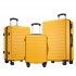 KSN2691 - 3‑teiliges Hartschalen-Kofferset (20/24/28 Zoll), leichte ABS-Koffer mit lautlosen Rädern und Zahlenschlössern - Gelb
