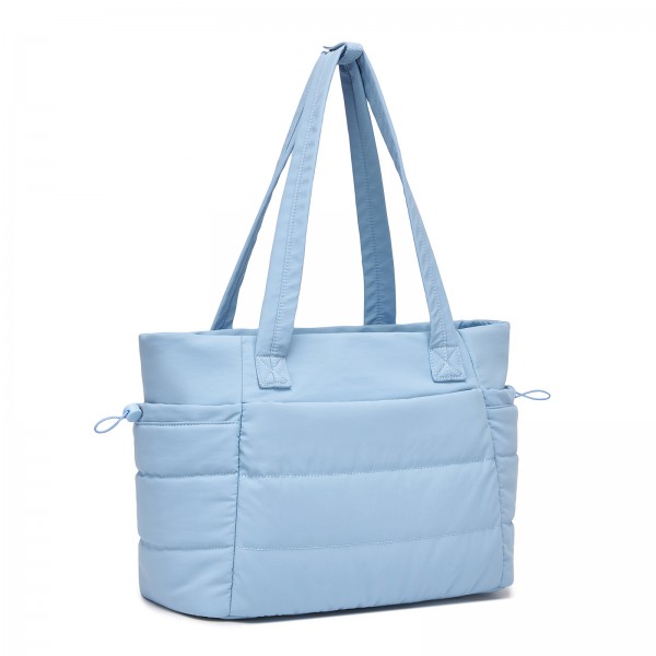 TVN2621 - 2-Piece Women's Tote Bag Set, Water Repellent Handbag with Laptop Compartment for Commute Travel And Outings - Blue