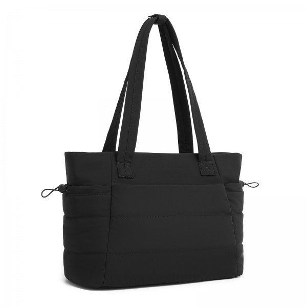 TVN2621 - 2-Piece Women's Tote Bag Set, Water Repellent Handbag with Laptop Compartment for Commute Travel And Outings - Black