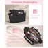 TVN2621 - 2-Piece Women's Tote Bag Set, Water Repellent Handbag with Laptop Compartment for Commute Travel And Outings - Black