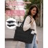TVN2621 - 2-Piece Women's Tote Bag Set, Water Repellent Handbag with Laptop Compartment for Commute Travel And Outings - Black