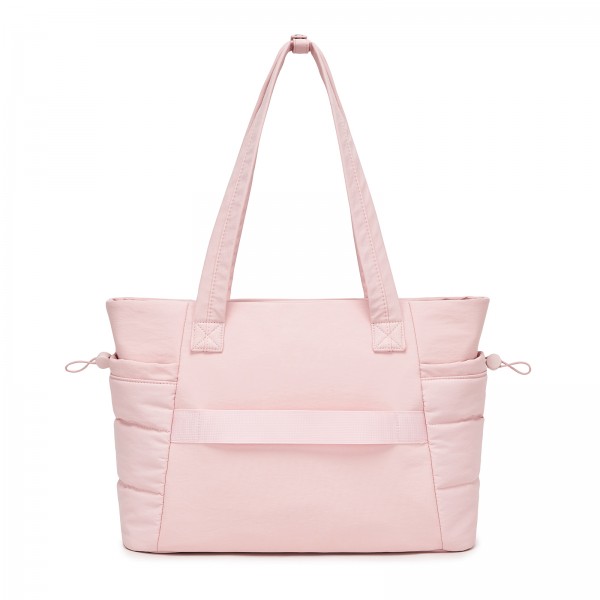 TVN2621 - 2-Piece Women's Tote Bag Set, Water Repellent Handbag with Laptop Compartment for Commute Travel And Outings - Pink