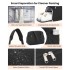 TVN2622 - 24L Lightweight Quilted Women’s Travel Bag Set with Shoe Compartment for Gym Maternity Commute - Black
