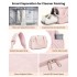 TVN2622 - 24L Lightweight Quilted Women’s Travel Bag Set with Shoe Compartment for Gym Maternity Commute - Pink