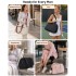 TVN2622 - 24L Lightweight Quilted Women’s Travel Bag Set with Shoe Compartment for Gym Maternity Commute - Pink