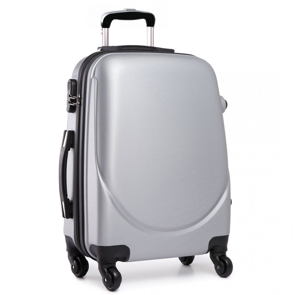 L1602L 20" Hard Shell 4 Wheel Spinner Suitcase ABS Cabin Luggage Grey